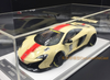 1/18 J’s Model Mclaren 650S LB Works (Beige with Red Stripes) with White base Resin Car Model Limited 30 Pieces