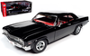 1/18 Auto World 1966 Chevrolet Chevy Biscayne 2-Door Coupe Nickey (Black) - American Muscle 30th Anniversary Diecast Car Model