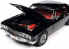 1/18 Auto World 1966 Chevrolet Chevy Biscayne 2-Door Coupe Nickey (Black) - American Muscle 30th Anniversary Diecast Car Model