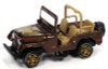 1/64 Auto World Jeep CJ-5 - Dark Brown Poly (Golden Eagle Graphics) Car Model
