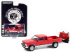 1991 GMC Sonoma Extended Cab Pickup Truck Red with 1920 Indian Scout Motorcycle on Hitch Carrier "100 Years of Indian Scout" "Anniversary Collection" Series 13 1/64 Diecast Model Car by Greenlight