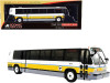 1999 TMC RTS Transit Bus #230 Braintree "Boston MBTA" White Yellow and Gray with Blue Stripe "The Vintage Bus & Motorcoach Collection" 1/87 (HO) Diecast Model by Iconic Replicas