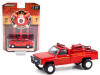 1986 Chevrolet C20 Custom Deluxe Pickup Truck Red First Attack Unit Fire Equipment and Hose and Tank "Lawrenceburg Fire Department" (Indiana) "Fire & Rescue" Series 1 1/64 Diecast Model Car by Greenlight