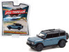 2021 Ford Bronco 4-Door Badlands with Roof Rack Blue with Gray Top "All Terrain" Series 12 1/64 Diecast Model Car by Greenlight