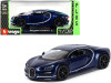 1/32 Bburago Bugatti Chiron (Blue) with Plastic Showcase Car Model