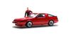  1/64 POPRACE Mitsubishi Starion Red Diecast Car Model with figure 