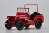 1/18 Welly FX Classic Jeep Willys M151 WW2 Quarter 1/4 Ton Army Truck (Red) Diecast Car Model
