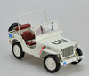 1/18 Welly FX Classic Jeep Willys M151 WW2 Quarter 1/4 Ton Army Truck (White) Diecast Car Model