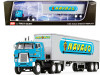 International Transtar COE with Vintage 40' Dry Goods Trailer "Navajo Freight Lines" Blue and Silver 40th in a "Fallen Flags Series" 1/64 Diecast Model by DCP/First Gear