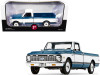 1971 Chevrolet C-10 Custom Deluxe Pickup Truck Medium Blue and White with Stripes 1/25 Diecast Model by First Gear