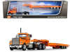 Mack Super-Liner Day Cab Truck with Talbert 5553TA Tri-Axle Trailer "J.V. III Construction" Orange 1/64 Diecast Model by DCP/First Gear