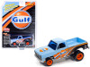1980 Chevrolet Silverado Pickup Truck "Gulf Oil" Light Blue with Stripes "Zingers!" Series Limited Edition to 4800 pieces Worldwide 1/64 Diecast Model Car by Johnny Lightning