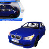 1/18 Maisto BMW M5 E60 (Blue with Black Rims) Diecast Car Model