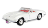 1/24 Motormax 1967 Chevrolet Corvette C2 (White with Red Interior) Diecast Car Model