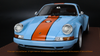 1/18 Delicate Model Porsche 911 Singer 964 (Gulf Light Blue with Orange Strip) Resin Car Model