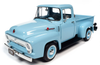 1/18 Auto World 1956 Ford F100 Pickup Mild Custom (Blue) Diecast Car Model