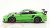 1/18 Minichamps 2019 Porsche 911 (991.2) GT3 RS Weissach Package (Green with Black Rims) Diecast Car Model Limited 222 Pieces