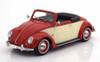 1/18 KK-Scale 1949 Volkswagen VW Beetle 1200 Hebmüller Cabriolet (Red & Cream) Diecast Car Model