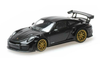 1/43 Minichamps 2018 Porsche 911 (991.2) GT2 RS Weissach Package (Black with Gold Rims) Car Model