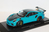 1/18 Minichamps 2019 Porsche 911 (991.2) GT3 RS Weissach Package (Miami Blue with Black Rims) Car Model Limited 111 Pieces