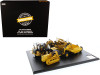 CAT Caterpillar 621K Scraper and Caterpillar No. 70 Scaper with D7 Track-Type Tractor Yellow "Evolution Series" 1/50 Diecast Model by Diecast Masters