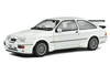 1987 Ford Sierra RS500 RHD (Right Hand Drive) White with Black Stripes 1/18 Diecast Model Car by Solido