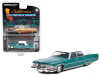 1973 Cadillac Sedan DeVille Lowrider Teal Green Metallic with White Top "California Lowriders" Release 1 1/64 Diecast Model Car by Greenlight