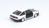 Toyota Sprinter Trueno AE86 RHD (Right Hand Drive) White with Green Carbon Hood and Black Carbon Doors 1/64 Diecast Model Car by Inno Models