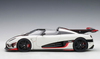 1/18 AUTOart Koenigsegg One:1 (Pebble White with Carbon Black & Red Accents) Car Model