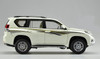 1/18 Dealer Edition Toyota Prado (White w/ Stripes) Diecast Car Model