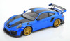 1/18 Minichamps 2018 Porsche 911 (991.2) GT2 RS Weissach Package (Voodoo Blue with Golden Rims) Car Model Limited 111 Pieces