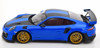 1/18 Minichamps 2018 Porsche 911 (991.2) GT2 RS Weissach Package (Voodoo Blue with Golden Rims) Car Model Limited 111 Pieces