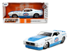 1/24 Jada 1973 Ford Mustang Mach 1 (White with blue) Mike’s Performance Shop Livery Diecast Car Model