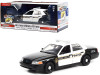 2011 Ford Crown Victoria Police Interceptor Black and White "Terre Haute Police" (Indiana) "Hot Pursuit Special Edition" 1/24 Diecast Model Car by Greenlight