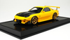 1/18 Polar Master Mazda RX-7 Yellow with Carbon bonnet Resin Car Model