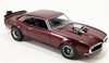 1/18 ACME 1968 Pontiac Firebird Drag Outlaw Custom Maroon Metallic Diecast Car Model