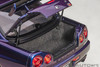 1/18 AUTOart Nissan Skyline GT-R GTR R34 V-Spec II with BBS LM Wheels (Midnight Purple III) Car Model