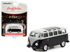 1962 Volkswagen Type 2 (T1) Custom Bus Black and Gray with Silver Stripes (Lot #1426) Barrett Jackson "Scottsdale Edition" Series 9 1/64 Diecast Model Car by Greenlight