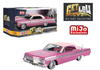 1/24 Motormax 1964 Chevrolet Impala SS Hard Top Lowrider Pink With Light Pink Top Diecast Car Model