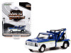 1972 Chevrolet C-30 Dually Wrecker Truck White and Blue with Yellow Stripes "Goodyear Tire Testing Division" "Dually Drivers" Series 10 1/64 Diecast Model Car by Greenlight