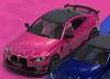 1/64 Time Micro BMW M4 G82 (2020-Present) Pink Car Model