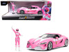 1/24 Jada Toyota FT-1 Concept Pink Metallic and Pink Ranger Diecast Figurine "Power Rangers" "Hollywood Rides" Series Diecast Car Model