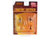 "Courier Service" 5 Piece Diecast Figures Set (2 Worker Figures and 3 accessories) Limited Edition to 4800 pieces Worldwide for 1/64 Scale Models by American Diorama