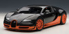 1/18 AUTOart BUGATTI VEYRON SUPER SPORT (CARBON BLACK/ORANGE SIDE SKIRTS) Diecast Car Model 70936