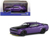 2018 Dodge Challenger SRT Demon V8 6.2L Plum Crazy Purple with Matt Black Hood 1/43 Diecast Model Car by Solido