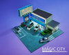 1/64 Magic City Japan Wagon Custom Body Shop Diorama (cars & figures NOT included)