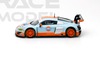  1/64 POPRACE Audi R8 LMS Gulf Livery Diecast Car Model