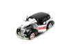 1939 Chevrolet Master Deluxe Black and White "Monopoly" and Mr. Monopoly Diecast Figure "Hollywood Rides" Series 1/24 Diecast Model Car by Jada