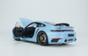 1/18 Minichamps Porsche 911 992 Turbo S (Sea Bay Blue) 911 Turbo SportDesign Diecast Car Model Limited 300 Pieces