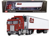 Kenworth K100 COE Aerodyne Sleeper Cab and 53' Utility Trailer with Reefer Red "Erb Transport" 1/64 Diecast Model by DCP/First Gear